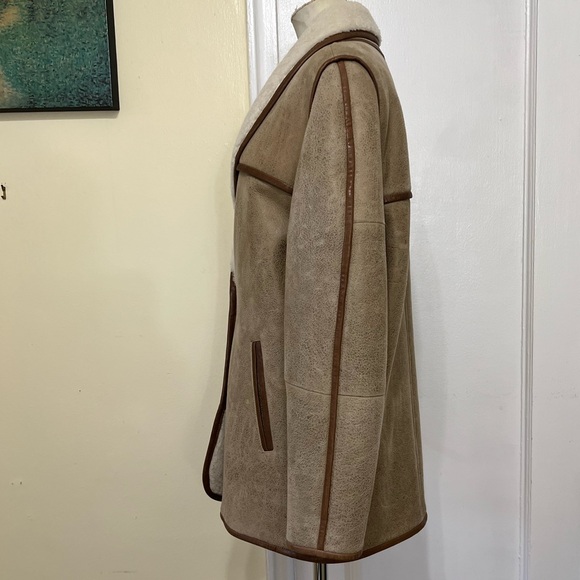 New-ISABEL MARANT Etoile 
Anawa Shearling Jacket - Beige - Picture 10 of 16